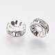 Brass Rhinestone Spacer Beads US-RB-A003-8MM-S-2