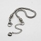 304 Stainless Steel European Round Snake Chains Bracelets US-STAS-J015-07-1