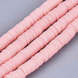 Flat Round Handmade Polymer Clay Bead Spacers US-CLAY-R067-3.0mm-18