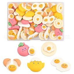 40Pcs Opaque Resin Cabochons US-CRES-FS0001-21