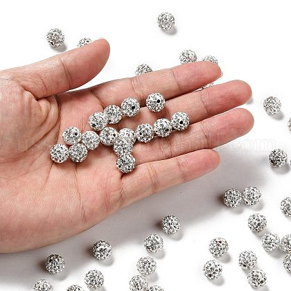 Pave Disco Ball Beads&nbsp;US-RB-A130-10mm-9-5