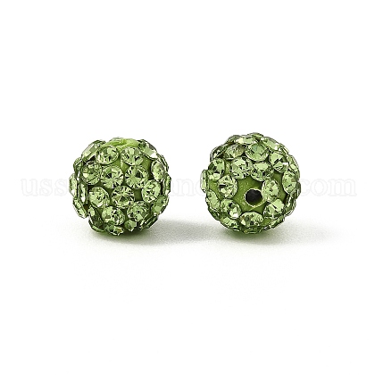 Pave Disco Ball Beads&nbsp;US-RB-H258-8MM-214-3