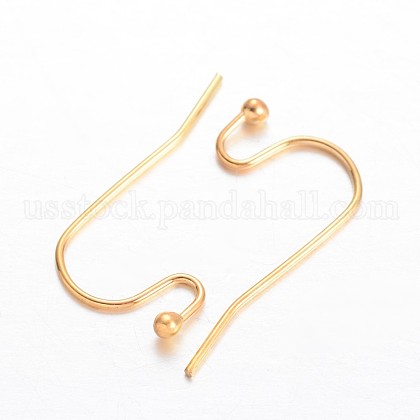 Brass Earring Hooks US-KK-F371-24G-1