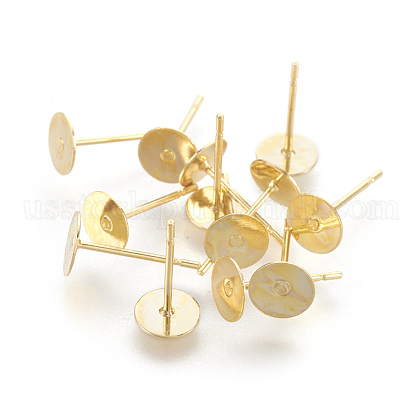 202 Stainless Steel Stud Earring Findings&nbsp;US-STAS-F186-01G-6mm-2