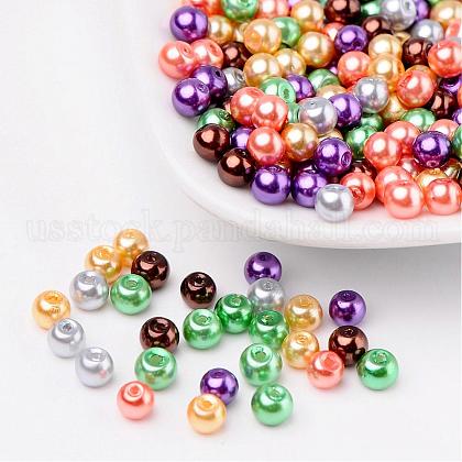 Halloween Mix Pearlized Glass Pearl Beads US-HY-X006-4mm-07-1