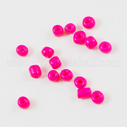 Baking Paint Glass Seed Beads US-SEED-S004-Y7-1