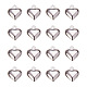 PandaHall Elite Silver Brass Heart Shape Charms Nickel Free Size 13x11.5x4.5mm for Jewelry Making US-KK-PH0001-05S-1
