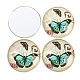 Butterfly Printed Glass Half Round/Dome Cabochons US-GGLA-N004-25mm-C-3