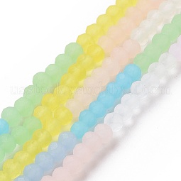 Frosted Glass Bead Strands US-FGLA-H011-01