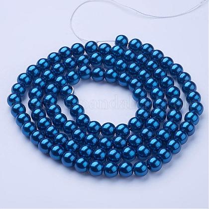 Glass Pearl Beads Strands US-HY-8D-B72-1