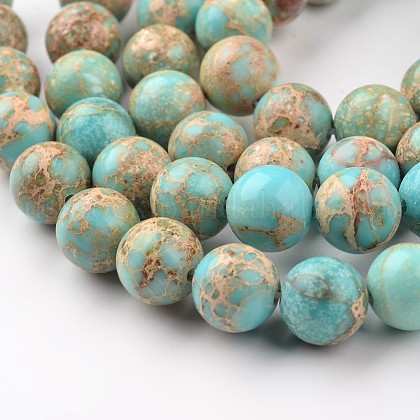 Natural Imperial Jasper Beads Strands US-G-I122-10mm-12-1