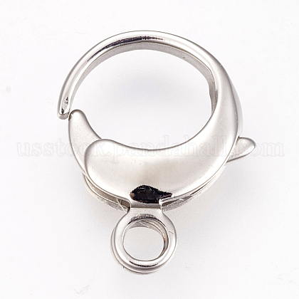 304 Stainless Steel Lobster Claw Clasps US-STAS-I082-16P-02-1