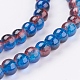 Spray Painted Crackle Glass Beads Strands US-CCG-Q002-6mm-12-3