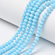 Opaque Solid Color Glass Beads Strands US-EGLA-A034-P8mm-D08-1