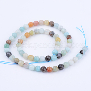 Natural Flower Amazonite Beads Strands US-G-Q462-8mm-42