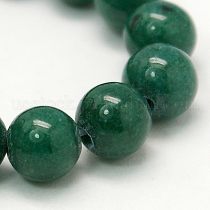 Natural Mashan Jade Round Beads Strands US-G-D263-10mm-XS26-1
