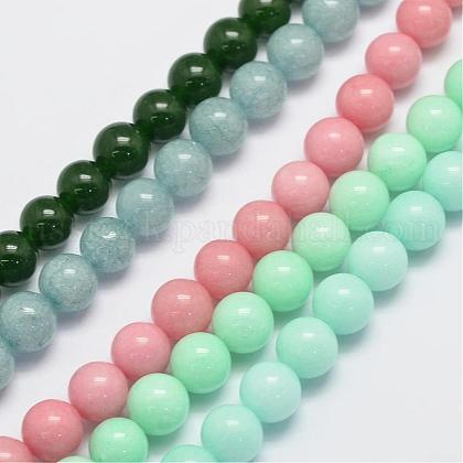 Natural & Dyed Malaysia Jade Bead Strands US-G-A146-10mm-B-1