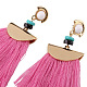Trendy Women's Sector Tassel Dangle Earrings US-EJEW-N0020-018B-4