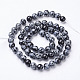 Natural Snowflake Obsidian Beads Strands US-GSR6mmC009-3