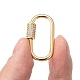 Brass Micro Pave Cubic Zirconia Screw Carabiner Lock Charms US-ZIRC-G160-21G-5