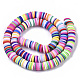 Handmade Polymer Clay Beads Strands US-CLAY-R089-6mm-048-2
