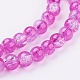 Spray Painted Crackle Glass Beads Strands US-CCG-Q002-6mm-09-3