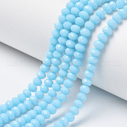 Opaque Solid Color Glass Beads Strands US-EGLA-A034-P4mm-D08