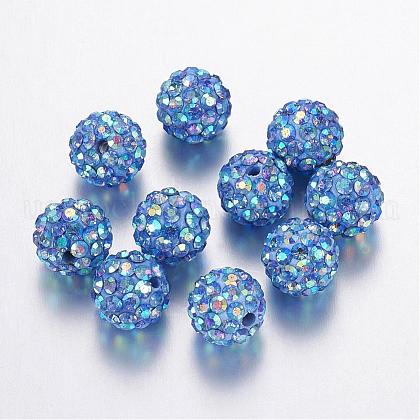 Handmade Polymer Clay Rhinestone Beads US-RB-G154-04-1