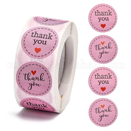 1 Inch Thank You Stickers US-DIY-WH0156-87A-1