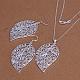 Silver Plated Brass Wedding Party Jewelry Sets US-SJEW-BB11347-1