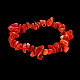 Red Coral Chips Stretch Bracelets US-BJEW-BB16534-E-2