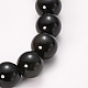 Natural Obsidian Beaded Stretch Bracelets US-BJEW-Q692-12-8mm-2