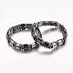 Valentine Day Gifts for Husband Stretchy Magnetic Synthetic Hematite Bracelet US-IMB005-1