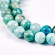 Natural Gemstone Hemimorphite Round Beads Strands US-G-L145-6mm-01-3