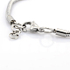 304 Stainless Steel European Style Round Snake Chains Bracelets US-STAS-J015-01-3
