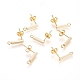 Brass Stud Earring Finding US-KK-G389-37G-1