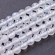 Natural White Agate Beads Strands&nbsp;US-G-G542-8mm-20-1