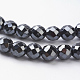 Non-Magnetic Synthetic Hematite Beads Strands US-HEMA-4D-3