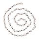 Handmade Round Glass Pearl Beads Chains for Necklaces Bracelets Making US-AJEW-JB00035-02-3