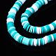 Handmade Polymer Clay Beads Strands US-CLAY-R089-6mm-085-3