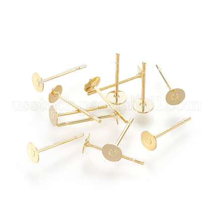 202 Stainless Steel Stud Earring Findings&nbsp;US-STAS-F186-01G-4mm-2