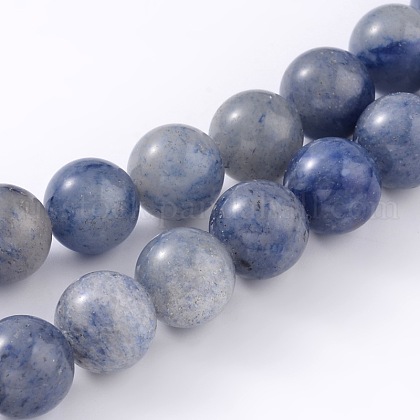 Natural Blue Aventurine Round Beads Strands US-G-M248-4mm-01-1