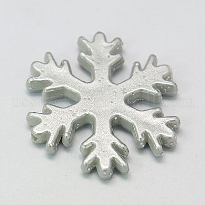 Silver Glitter Powder Acrylic Beads For Christmas US-X-MACR-S348Y-6-1