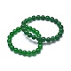 Natural Malaysia Jade Bead Stretch Bracelets US-BJEW-K212-A-013-1