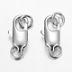 Platinum Plated Brass Lobster Claw Clasps for Jewelry Making US-X-KK-KK802-P-2