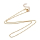 Brass Ball Chains Necklace Making US-NJEW-JN02838-02-1