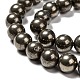 Natural Pyrite Beads Strands US-G-L031-8mm-01-2