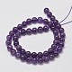 Natural Amethyst Round Bead Strands US-G-M304-18-8mm-2