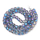 Electroplate Glass Beads Strands US-EGLA-T008-01D-2