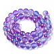 Frosted Spray Painted Glass Beads Strands US-GLAA-N035-03C-C03-2